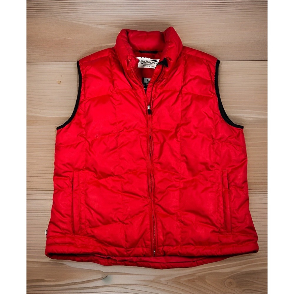 Vintage Obermeyer‎ Weather System Goose Down Vest Women 12 Full Zip/Pockets-EUC